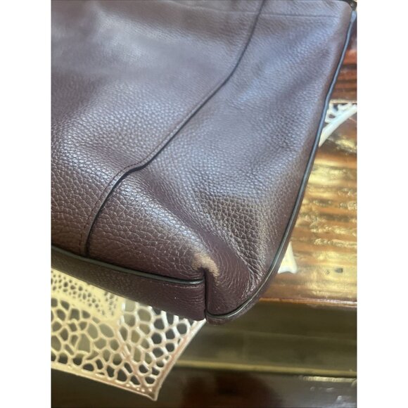 Coach Scout Hobo Pebbled Leather Deep Wine Purse Style E1505-34312 - Picture 6 of 16